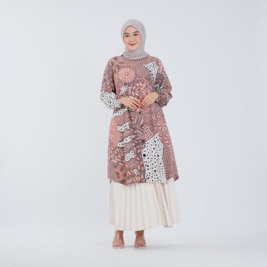 Atasan Wanita Tunik Batik Rayon Premium - Batik Surya Teja (TS 1-5)