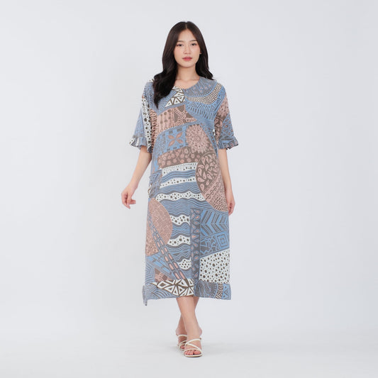 Daster Batik Resleting Rayon Premium - Batik Surya Teja (DRB 1-13)