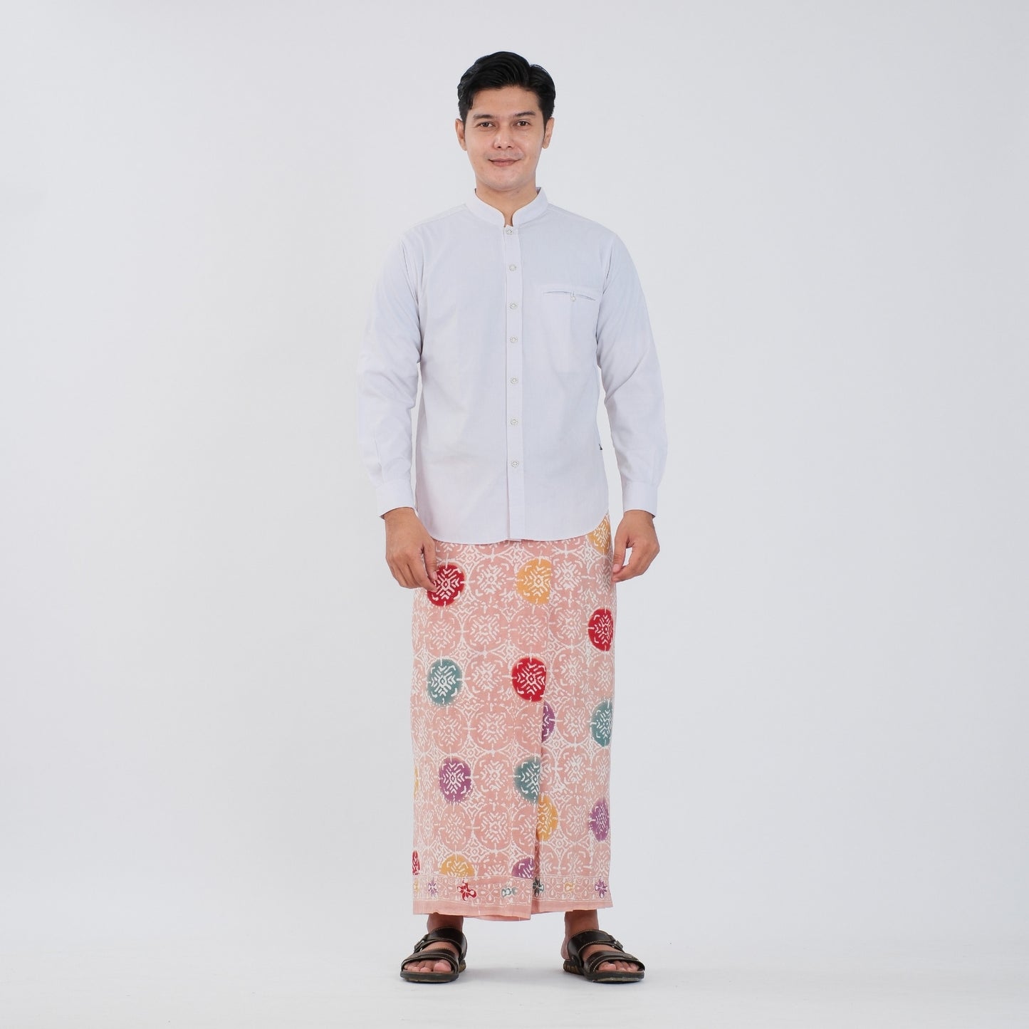 Sarung Batik Cap Peach Colet Rayon Premium - Batik Surya Teja (SPC 2-17)