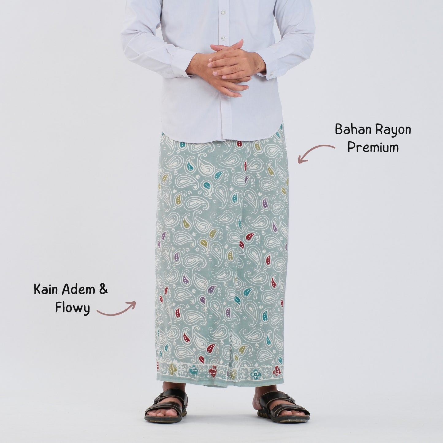 Sarung Batik Cap Sage Colet Rayon Premium - Batik Surya Teja (SPC 4-19)