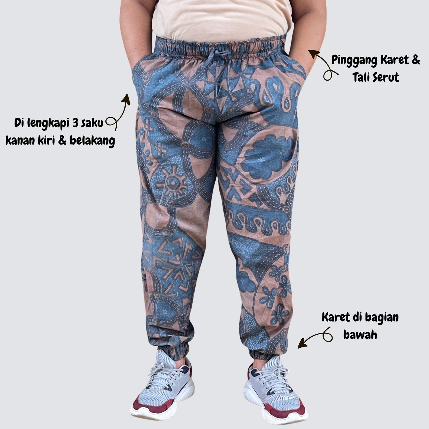 Celana Jogger Batik Dobby Premium - Batik Surya Teja (CJ 40-58)