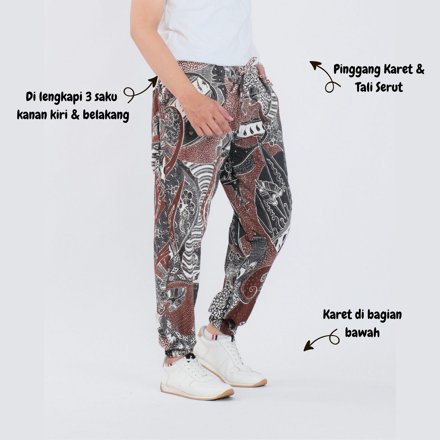 Celana Jogger Batik Dobby Premium - Batik Surya Teja (CJ 2-51)
