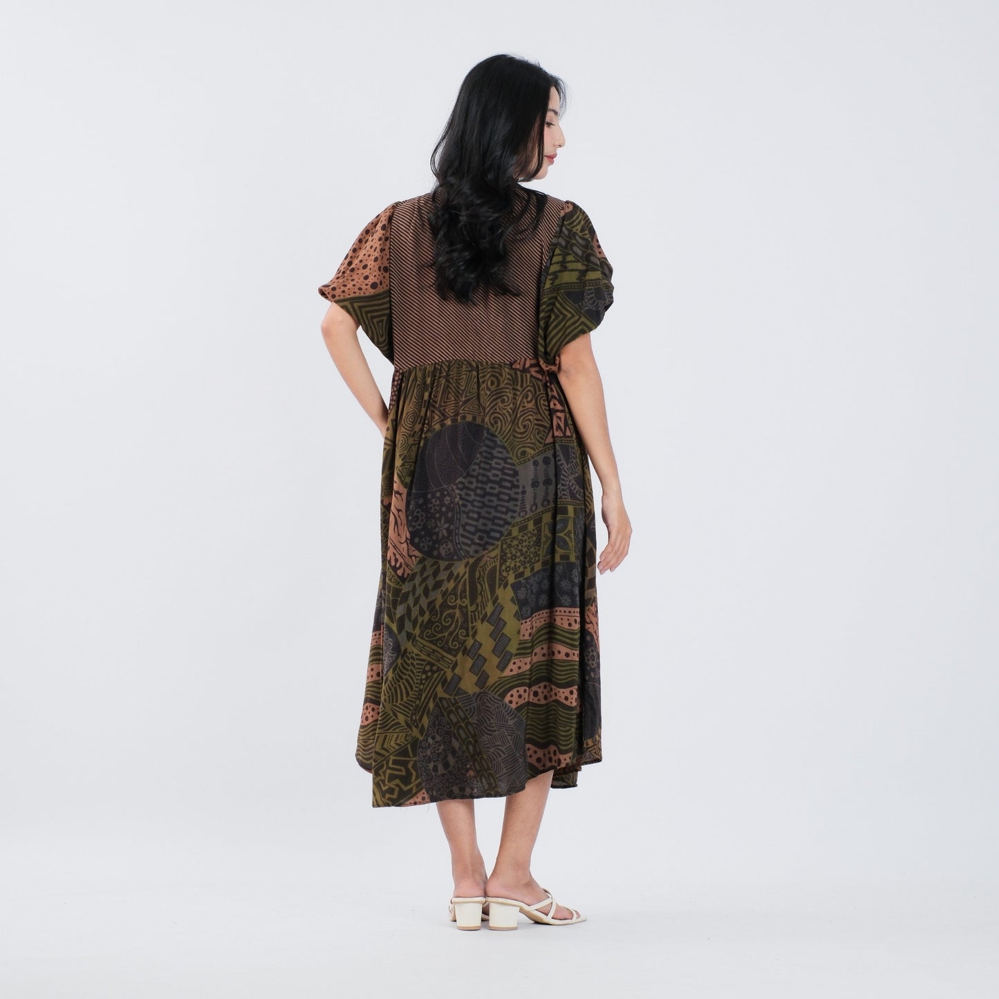 Dress Batik Resleting Rayon Premium - Batik Surya Teja (DBL 6-10)
