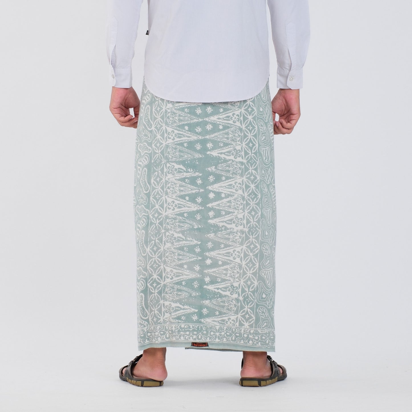 Sarung Batik Cap Sage Monokrom Rayon Premium - Batik Surya Teja (SPM 2-19)