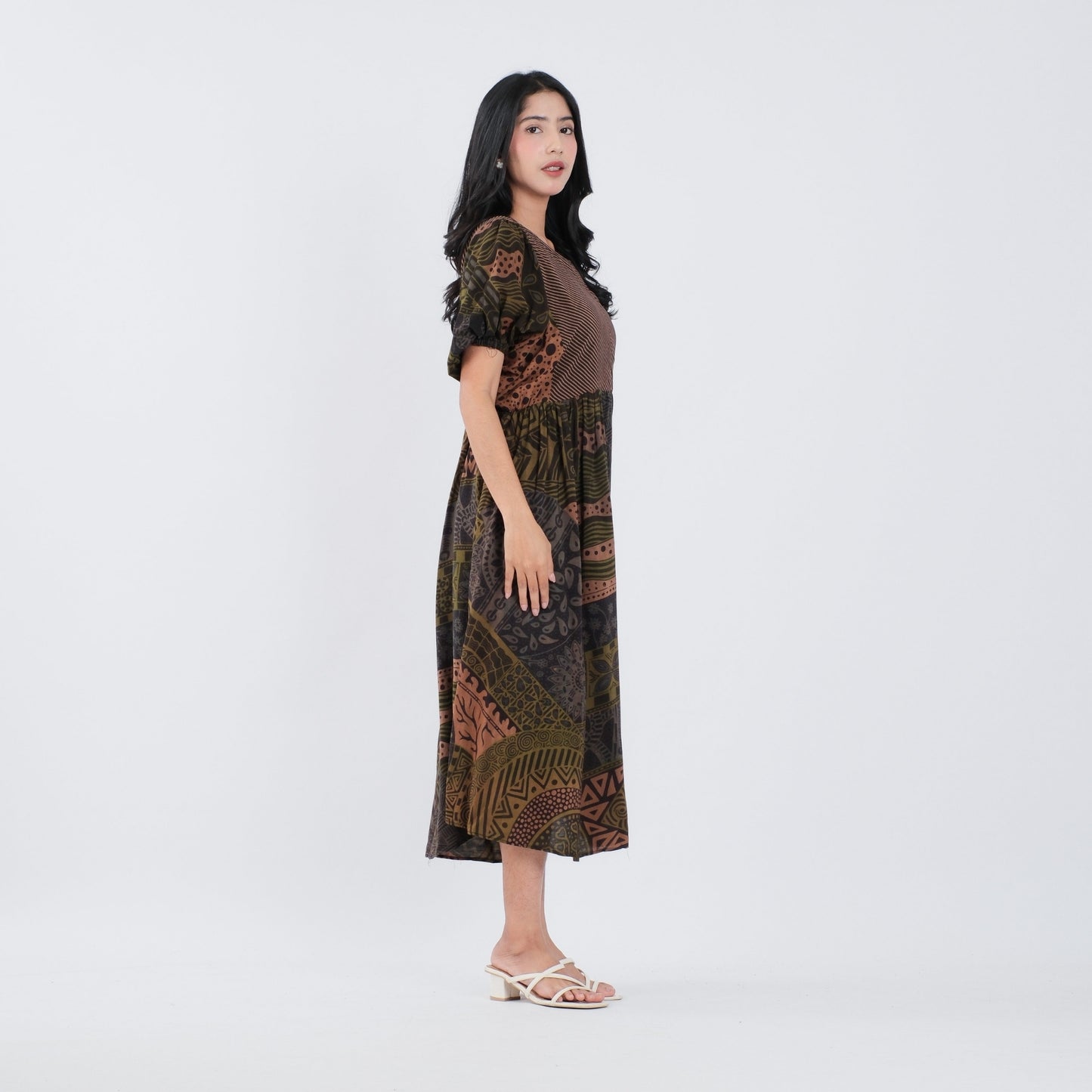 Dress Batik Resleting Rayon Premium - Batik Surya Teja (DBL 6-10)