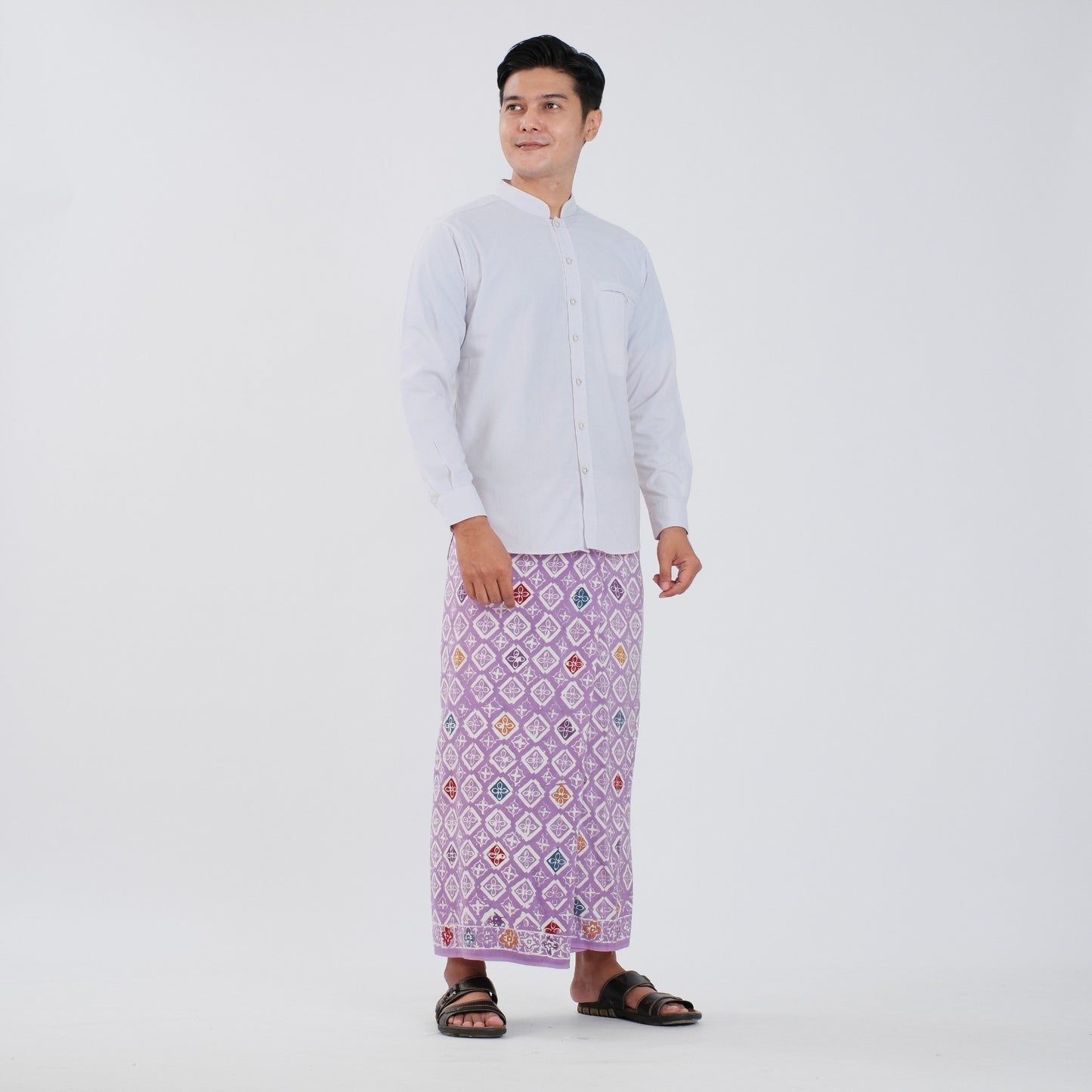 Sarung Batik Cap Lavender Colet Rayon Premium - Batik Surya Teja (SPC 5-20)