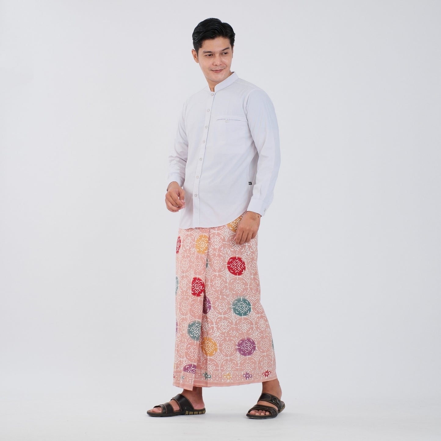 Sarung Batik Cap Peach Colet Rayon Premium - Batik Surya Teja (SPC 2-17)