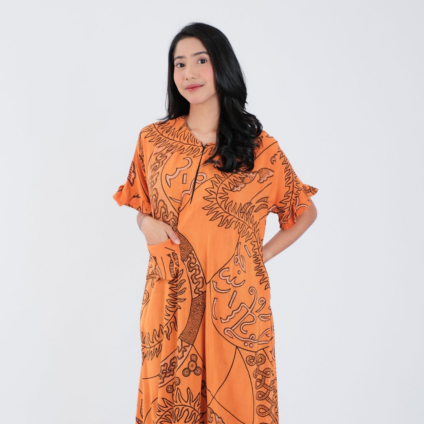 Daster Batik Resleting Rayon Premium - Batik Surya Teja (DB 1-5)