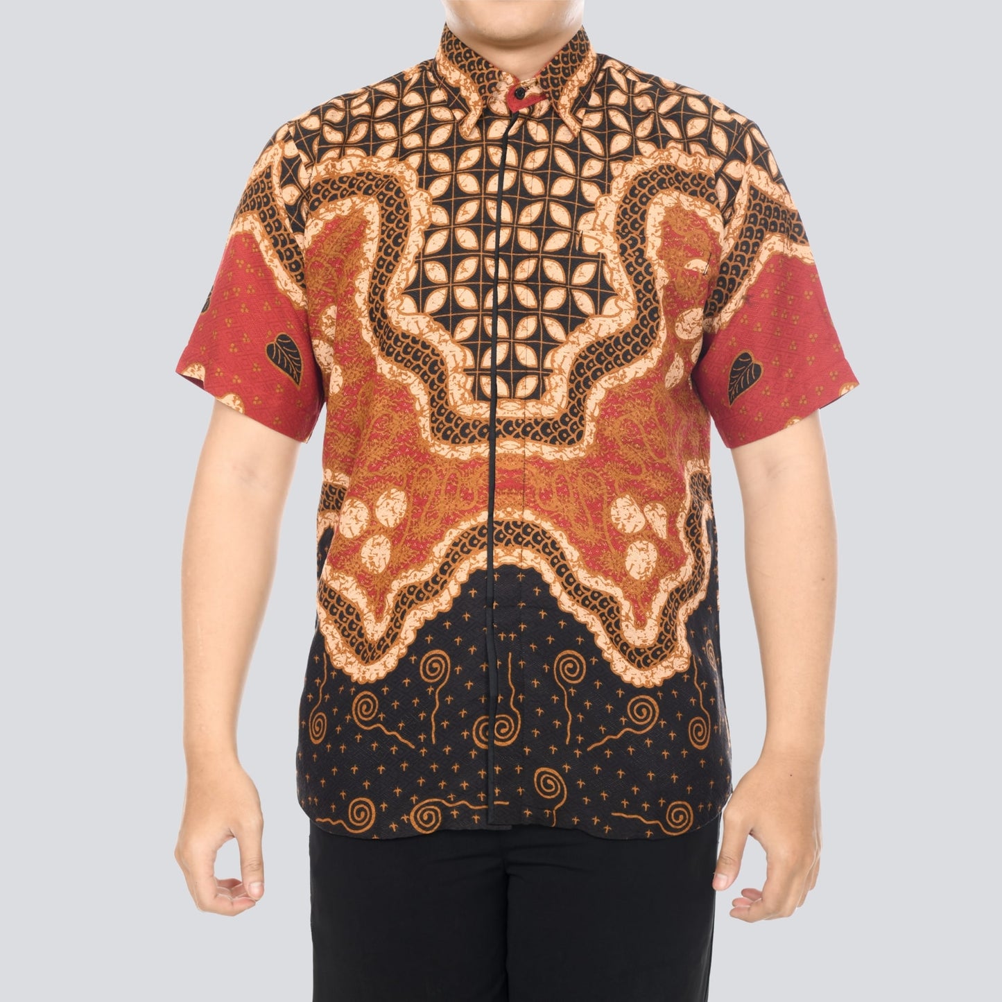Kemeja Batik Pria Lengan Pendek Dobby Premium Lapis Furing - Batik Surya Teja (KDPE 6-10)