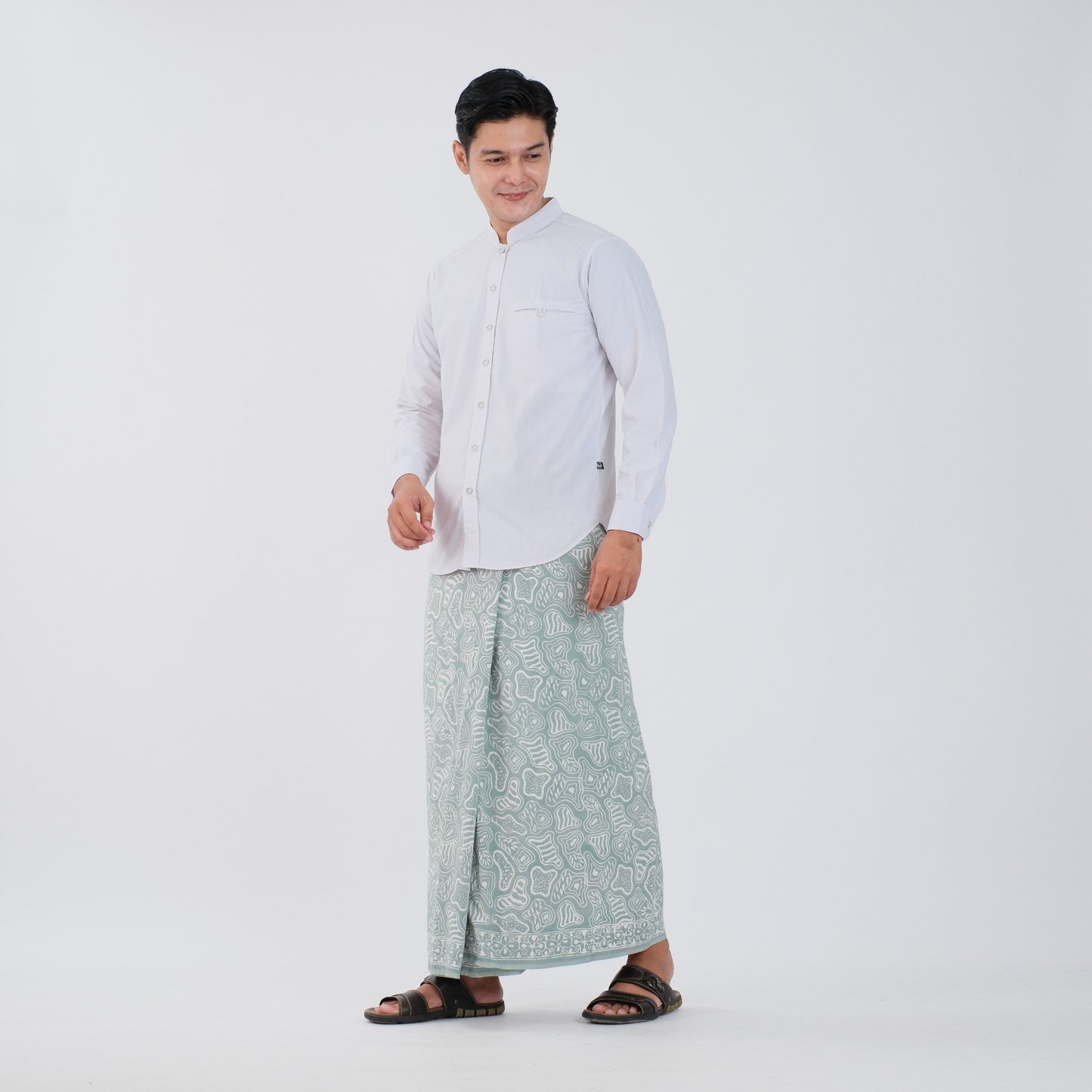 Sarung Batik Cap Sage Monokrom Rayon Premium - Batik Surya Teja (SPM 2-19)