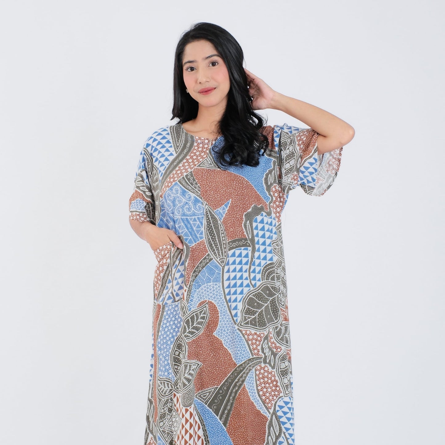 Daster Batik Resleting Rayon Premium - Batik Surya Teja (DS 1-5)