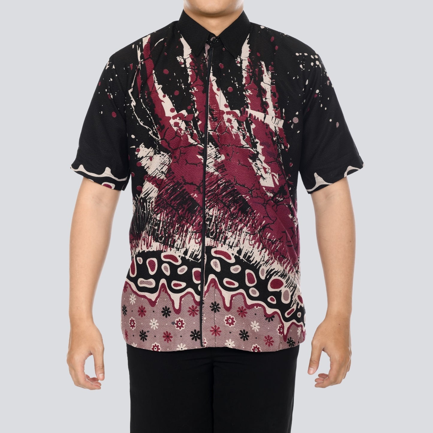 Kemeja Batik Pria Lengan Pendek Dobby Premium Lapis Furing - Batik Surya Teja (KDPE 1-5)