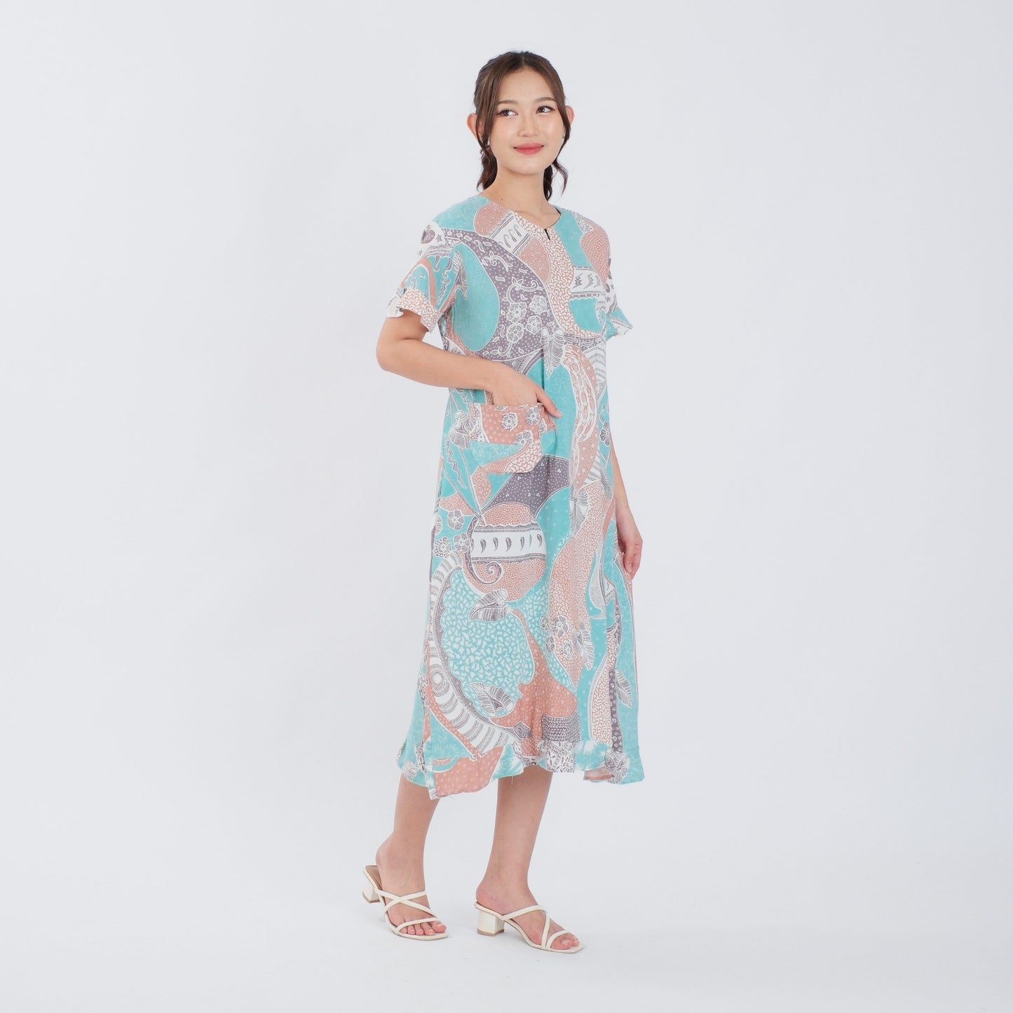 Daster Batik Resleting Rayon Premium - Batik Surya Teja (DS 6-10)