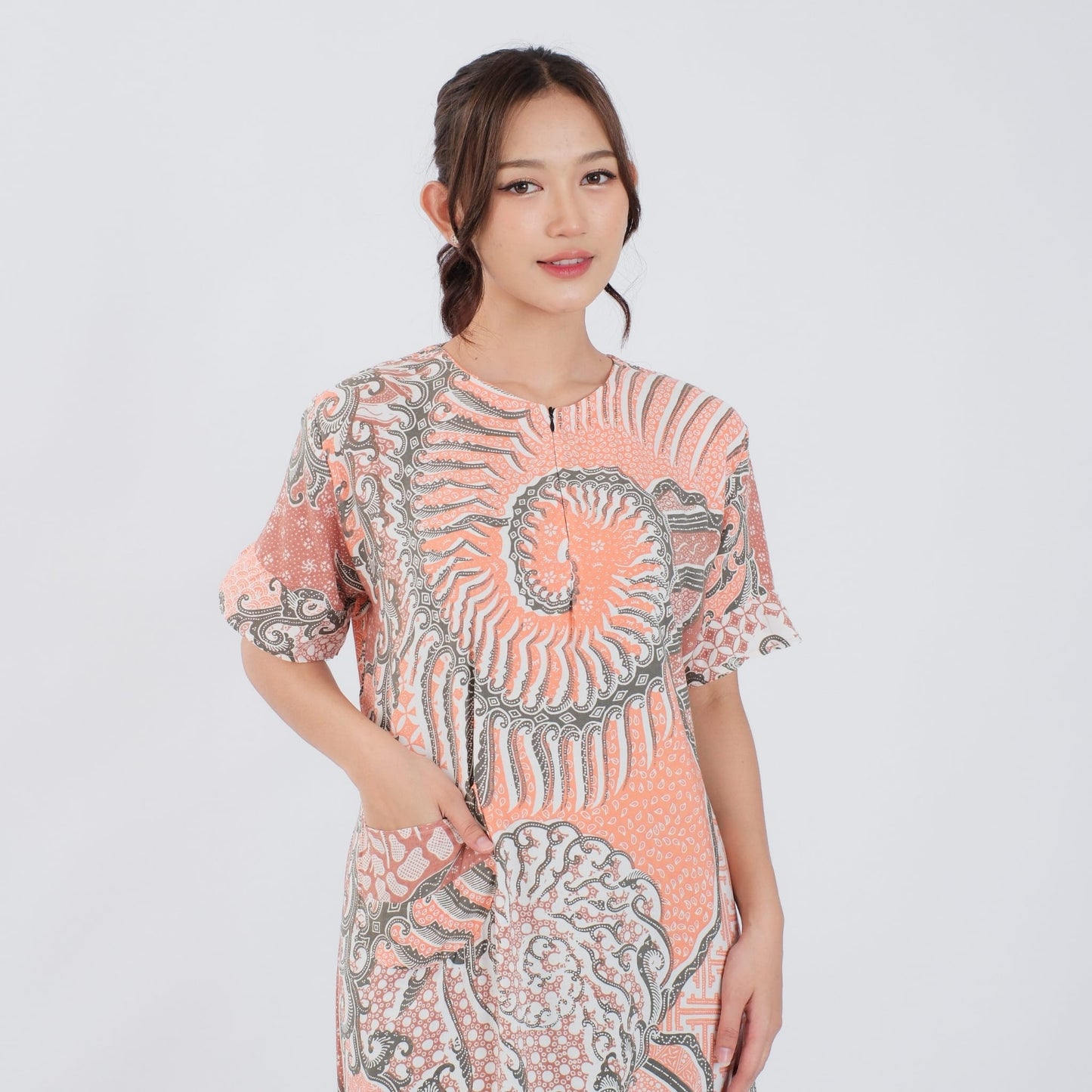 Daster Batik Resleting Rayon Premium - Batik Surya Teja (DS 1-5)