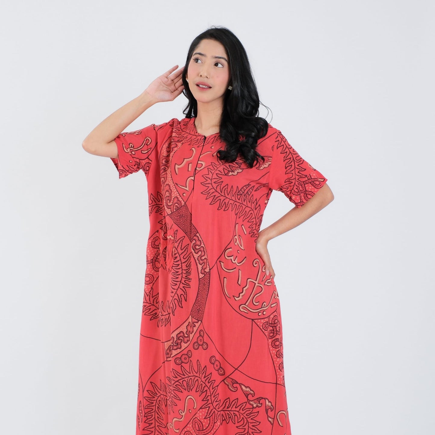 Daster Batik Resleting Rayon Premium - Batik Surya Teja (DB 1-5)