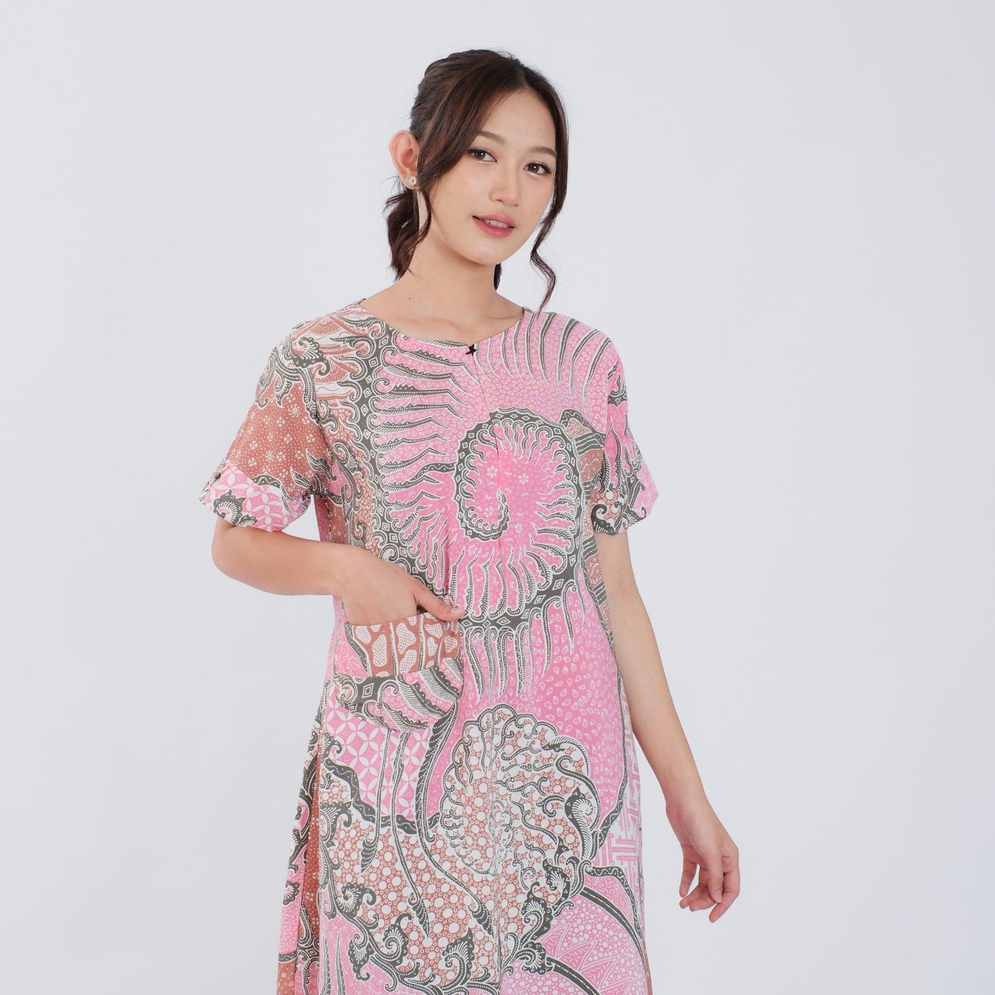 Daster Batik Resleting Rayon Premium - Batik Surya Teja (DS 1-5)