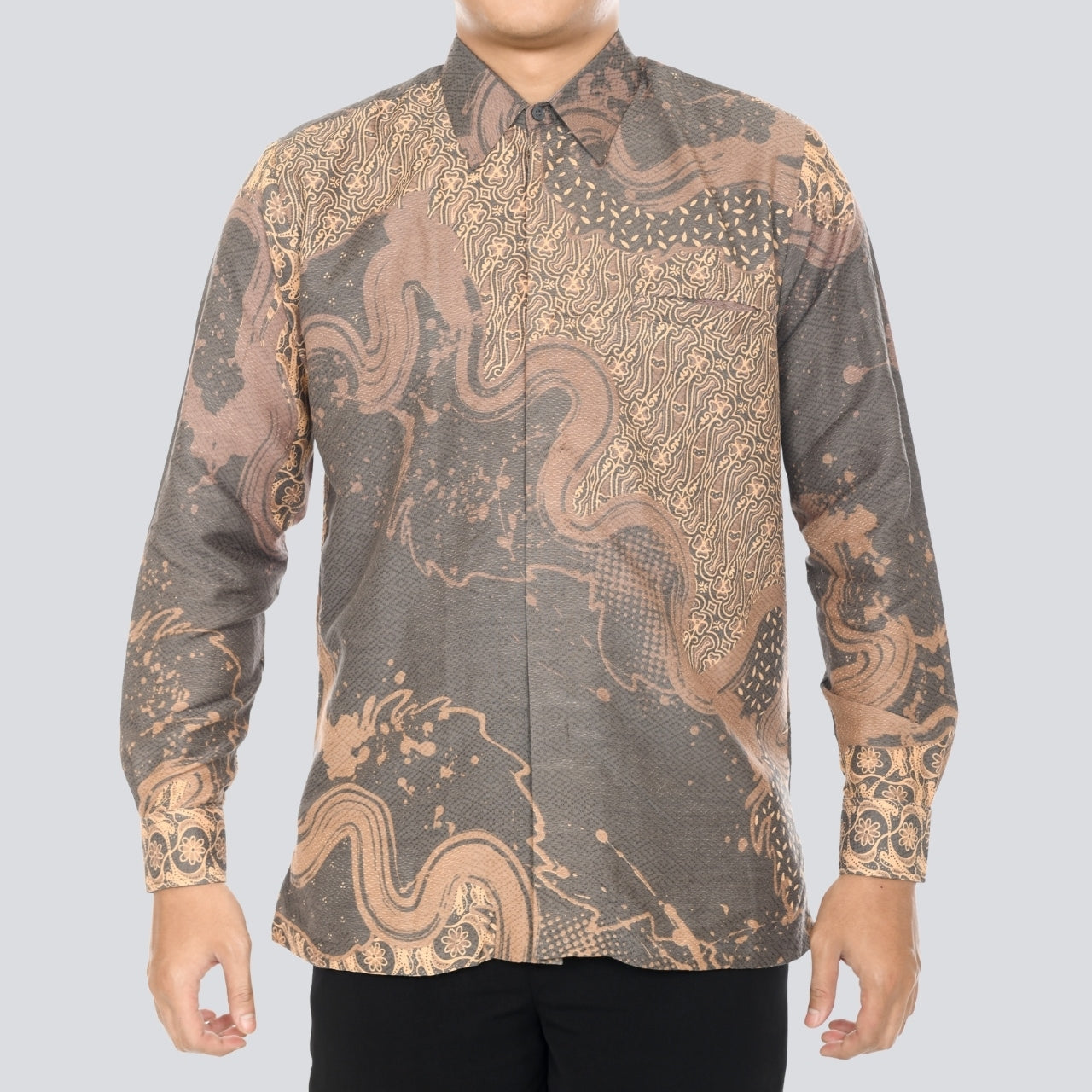 Kemeja Batik Pria Lengan Panjang Dobby Premium Lapis Furing - Batik Surya Teja (KDPA 6-10)