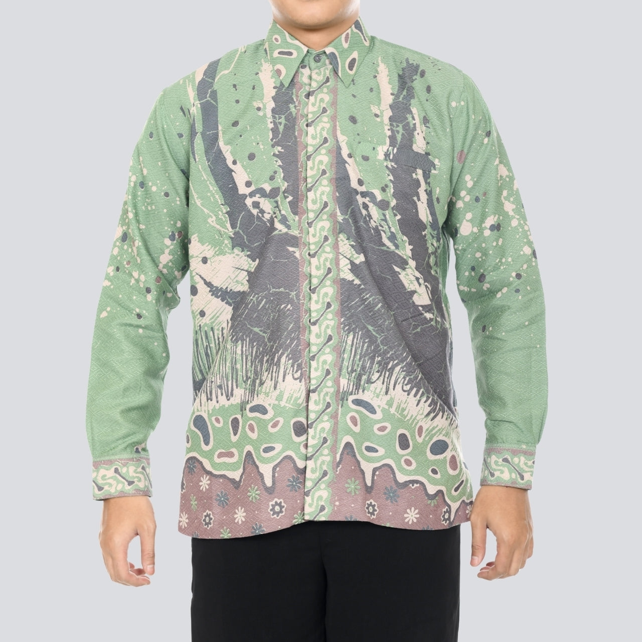 Kemeja Batik Pria Lengan Panjang Dobby Premium Lapis Furing - Batik Surya Teja (KDPA 1-5)