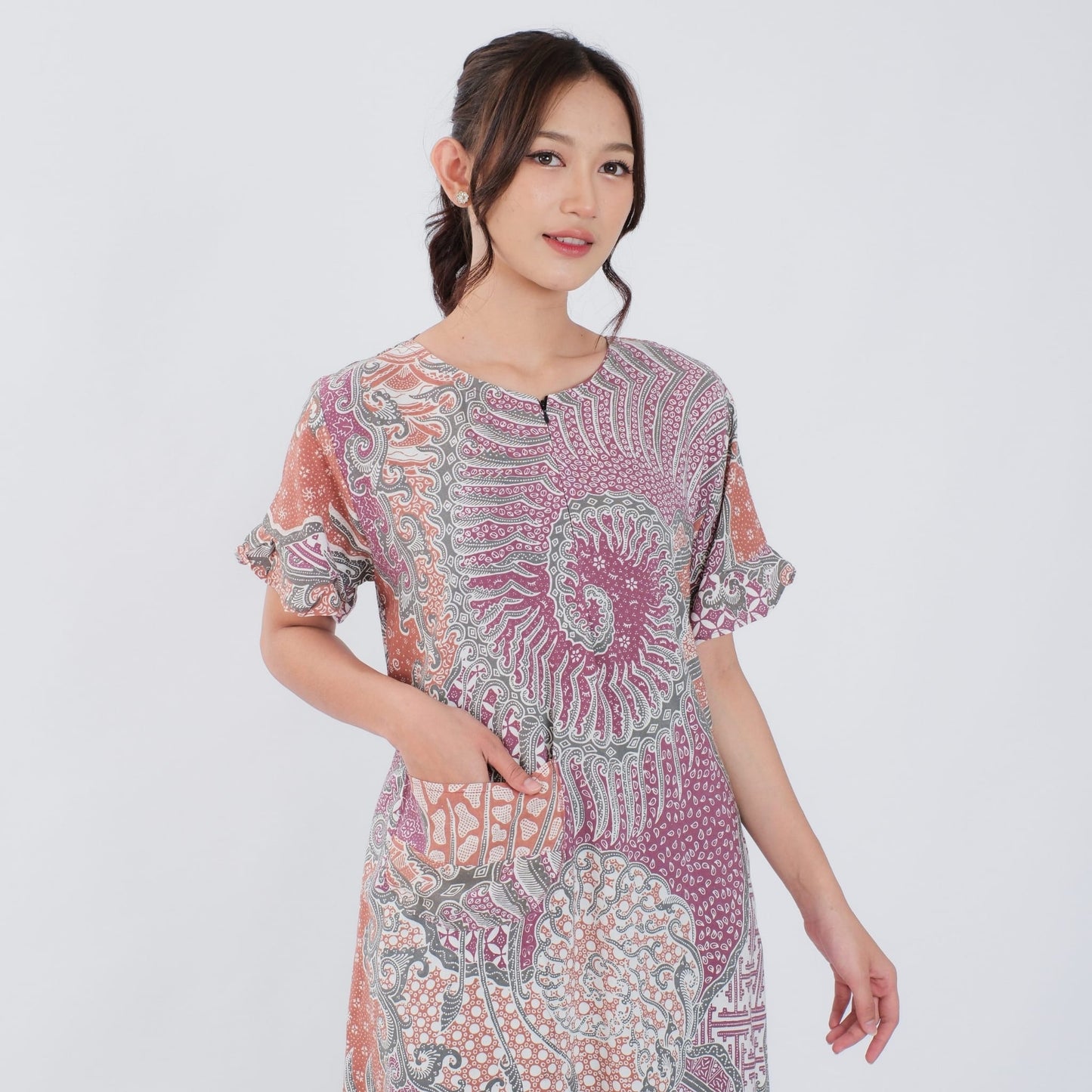 Daster Batik Resleting Rayon Premium - Batik Surya Teja (DS 1-5)
