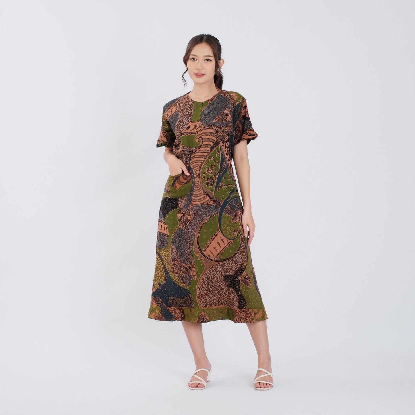 Daster Batik Resleting Rayon Premium - Batik Surya Teja (DL 6-10)