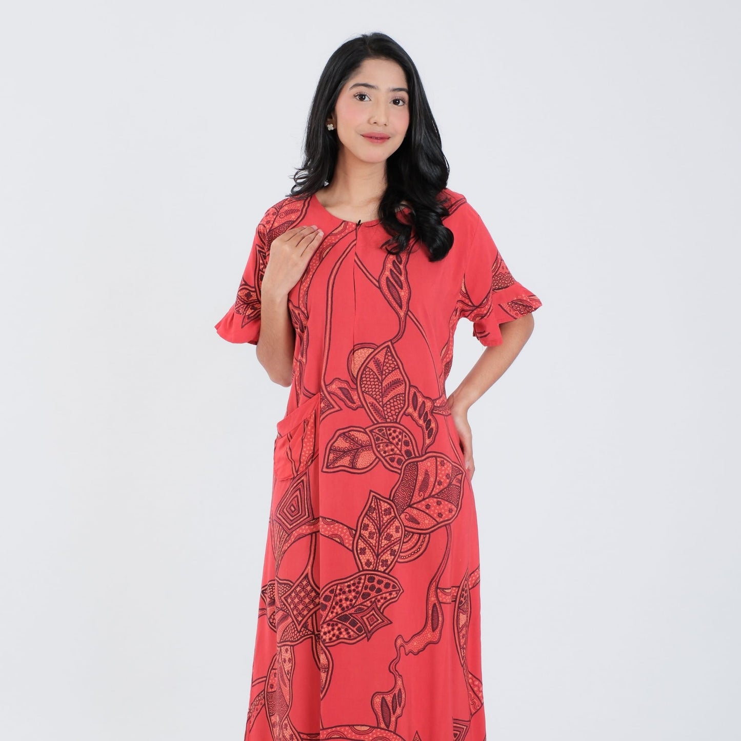 Daster Batik Resleting Rayon Premium - Batik Surya Teja (DB 6-10)