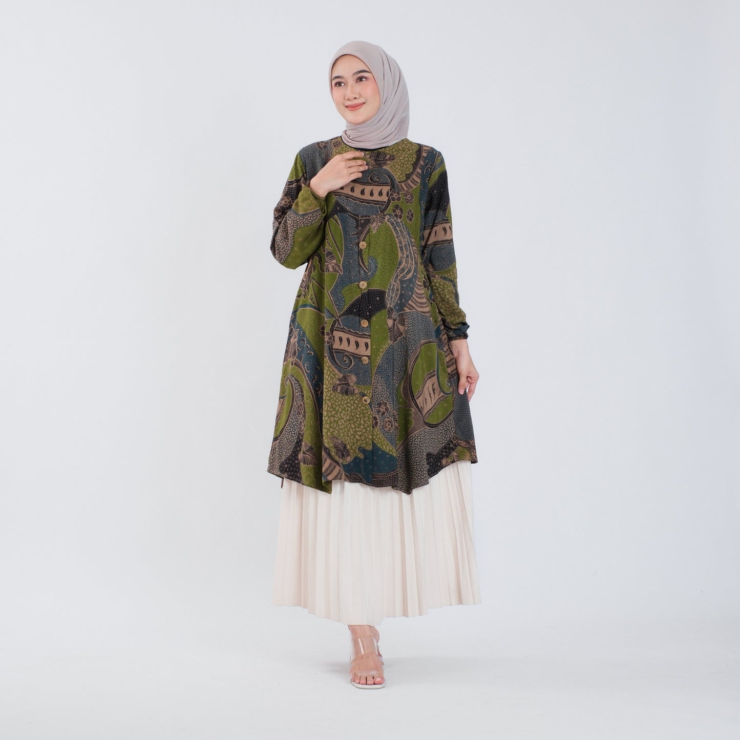 Atasan Wanita Tunik Batik Rayon Premium - Batik Surya Teja (TL 1-3)