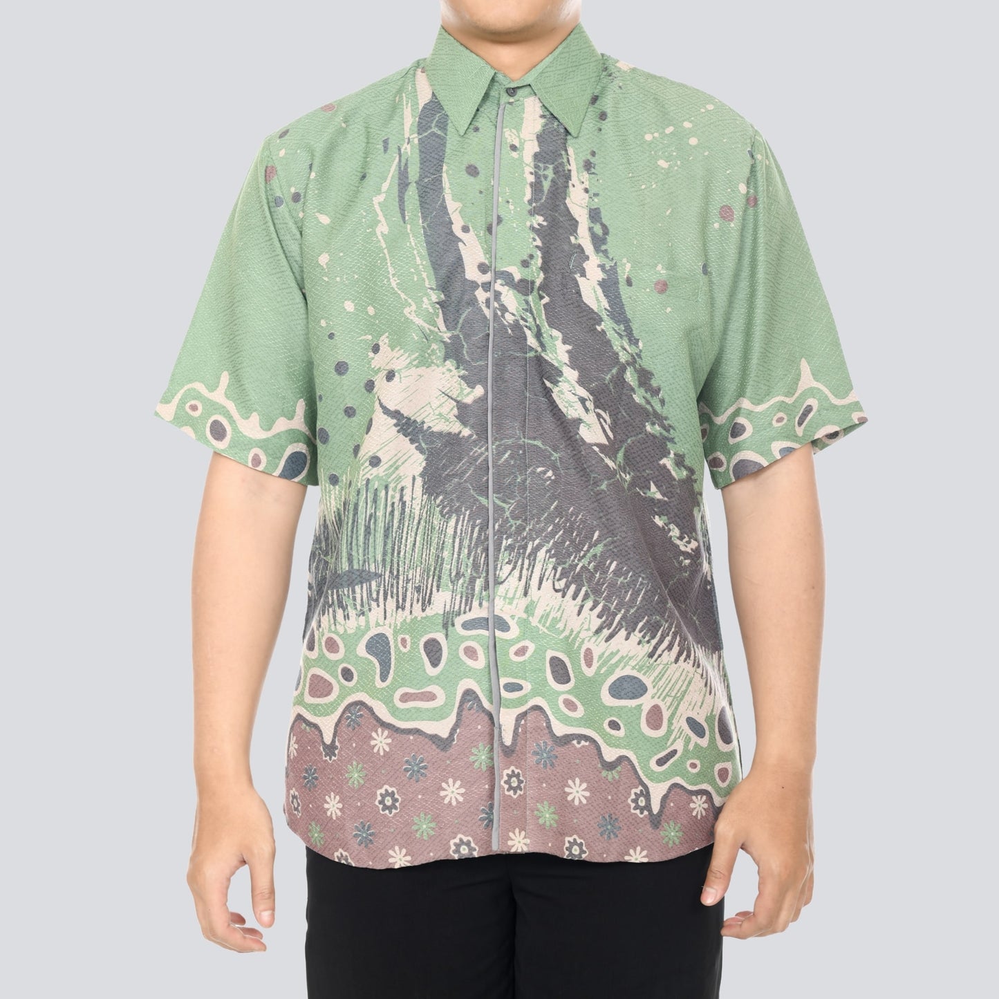 Kemeja Batik Pria Lengan Pendek Dobby Premium Lapis Furing - Batik Surya Teja (KDPE 11-15)