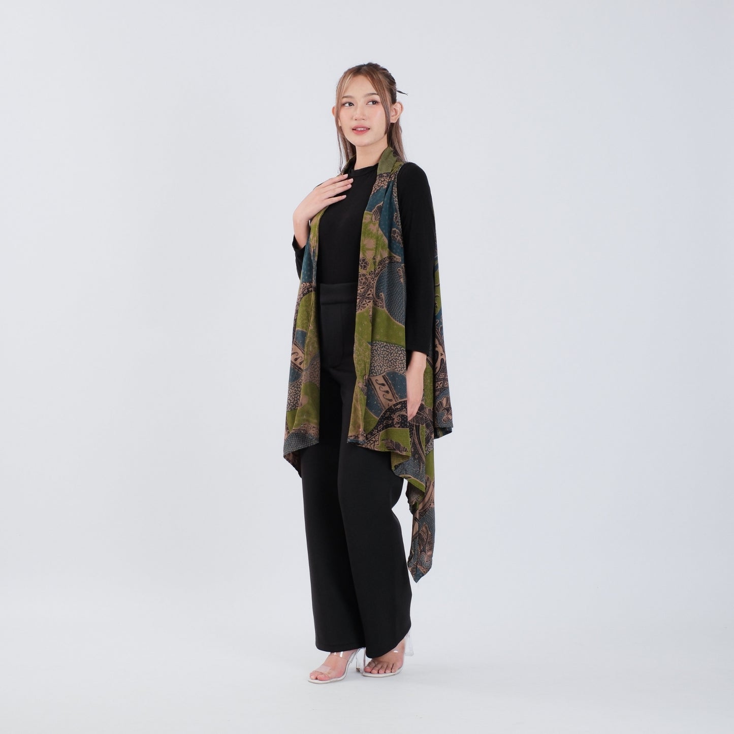 Outer Batik Tanpa Lengan Modern Wanita Rayon Premium - Batik Surya Teja (OB 1-3)