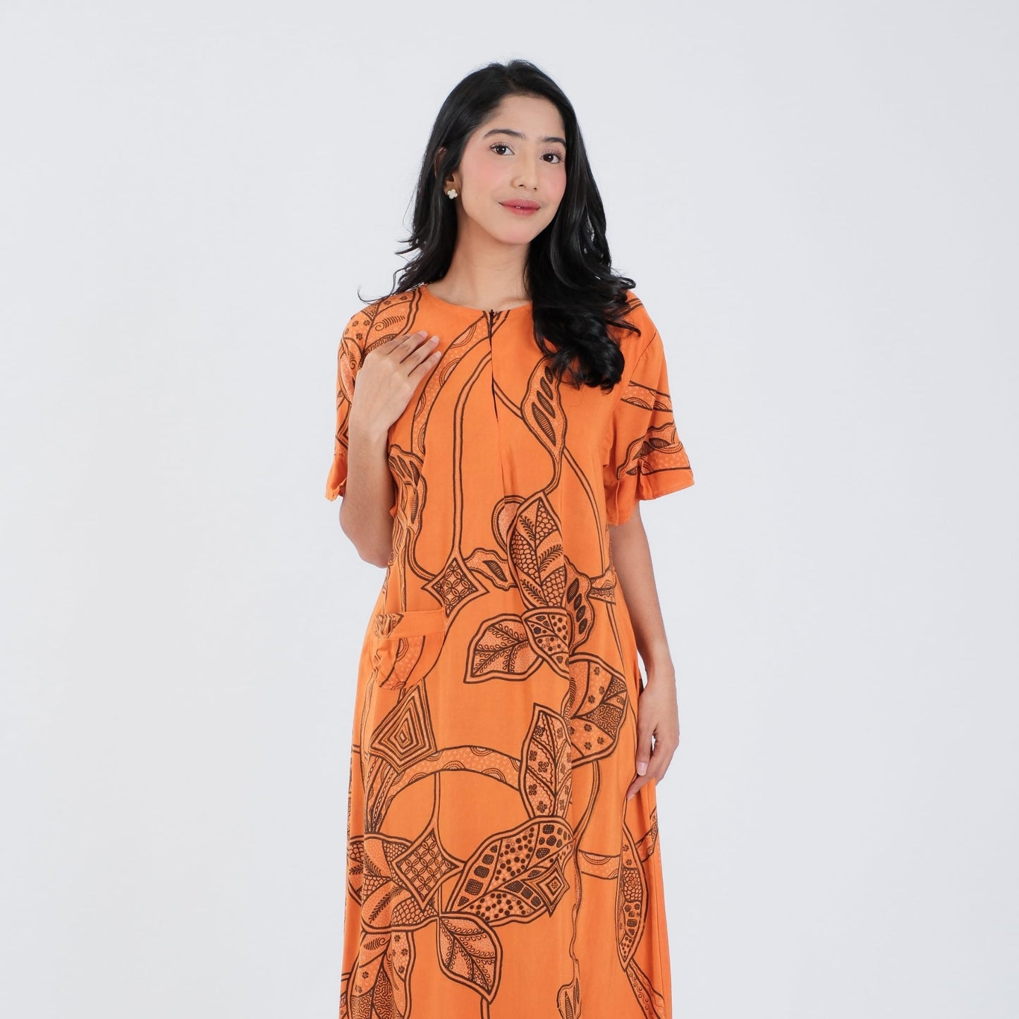 Daster Batik Resleting Rayon Premium - Batik Surya Teja (DB 6-10)