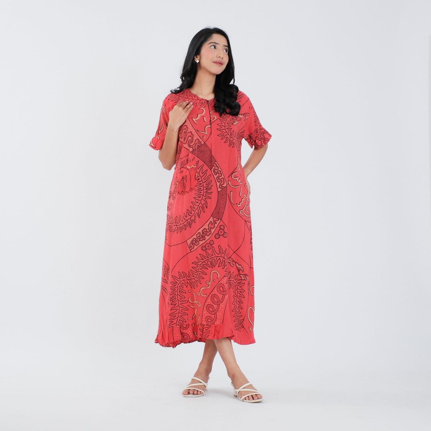 Daster Batik Resleting Rayon Premium - Batik Surya Teja (DB 1-5)