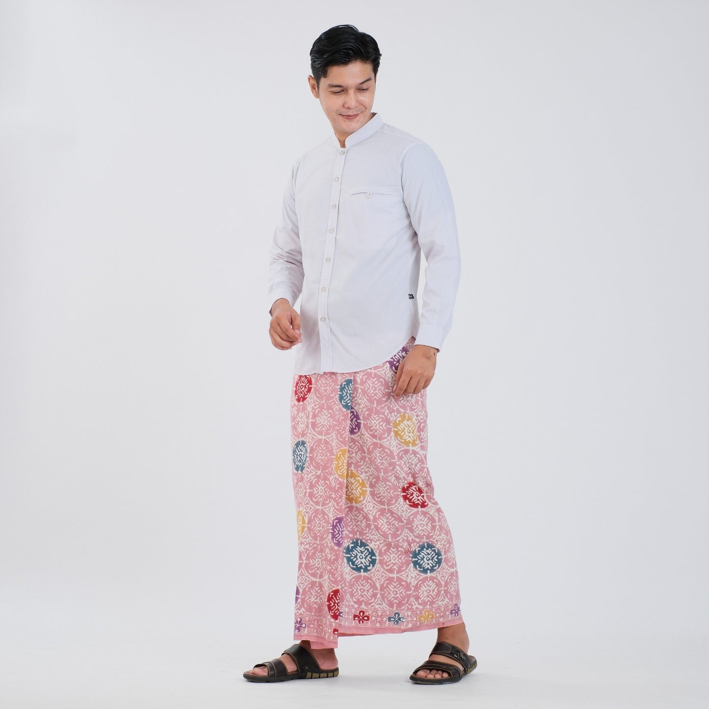 Sarung Batik Cap Baby Pink Colet Rayon Premium - Batik Surya Teja (SPC 1-16)