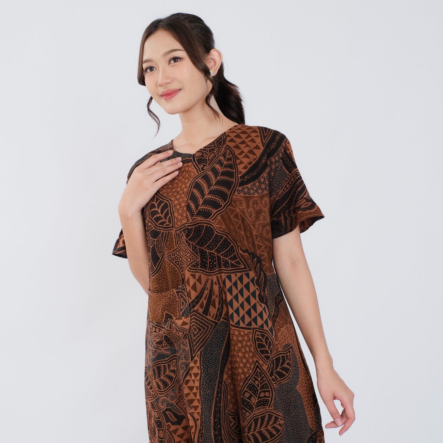 Daster Batik Resleting Rayon Premium - Batik Surya Teja (DL 1-5)