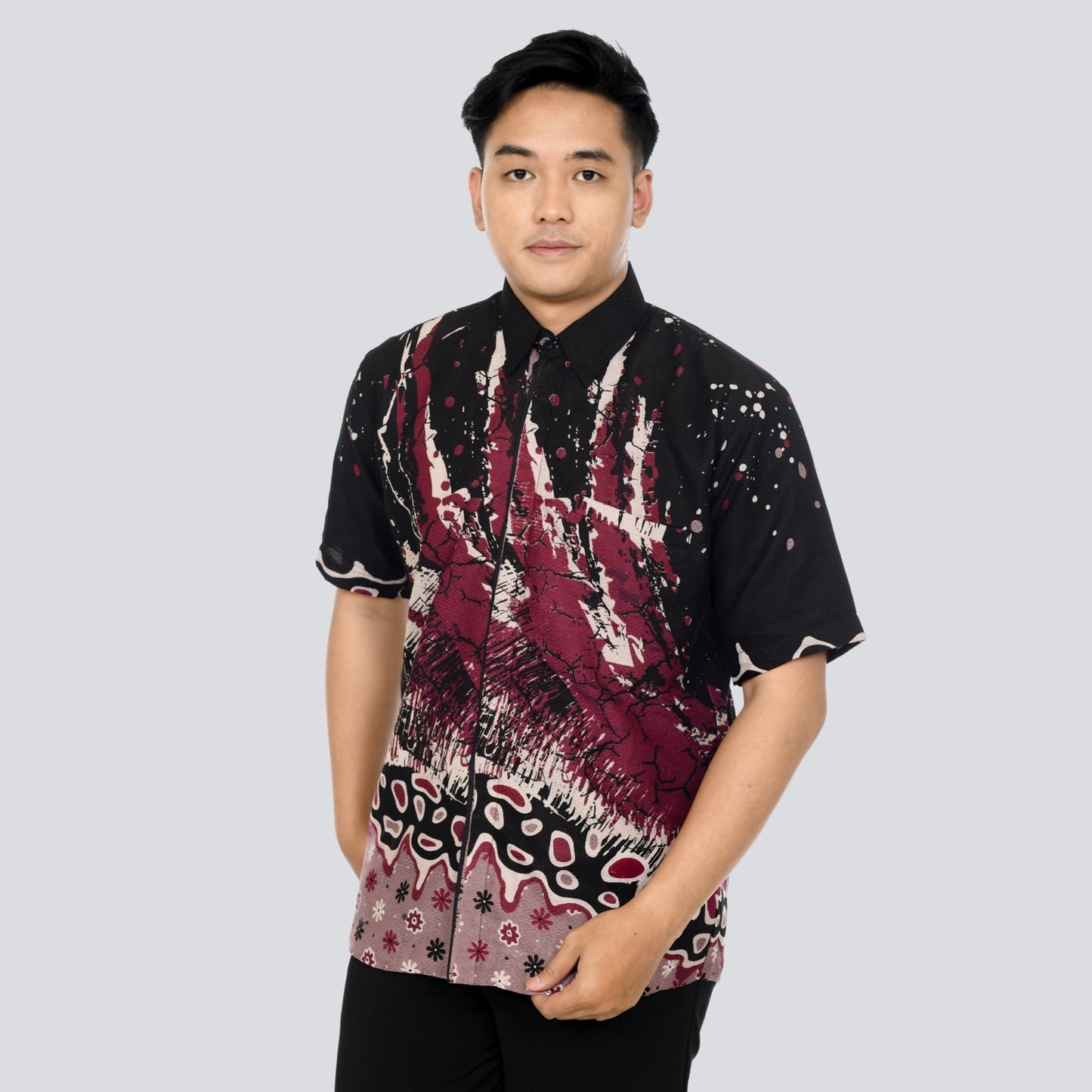 Kemeja Batik Pria Lengan Pendek Dobby Premium Lapis Furing - Batik Surya Teja (KDPE 1-5)
