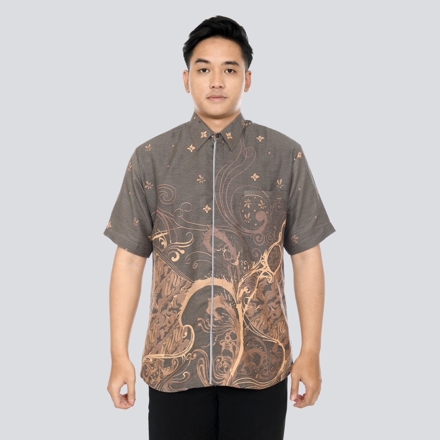 Kemeja Batik Pria Lengan Pendek Dobby Premium Lapis Furing - Batik Surya Teja (KDPE 16-17)