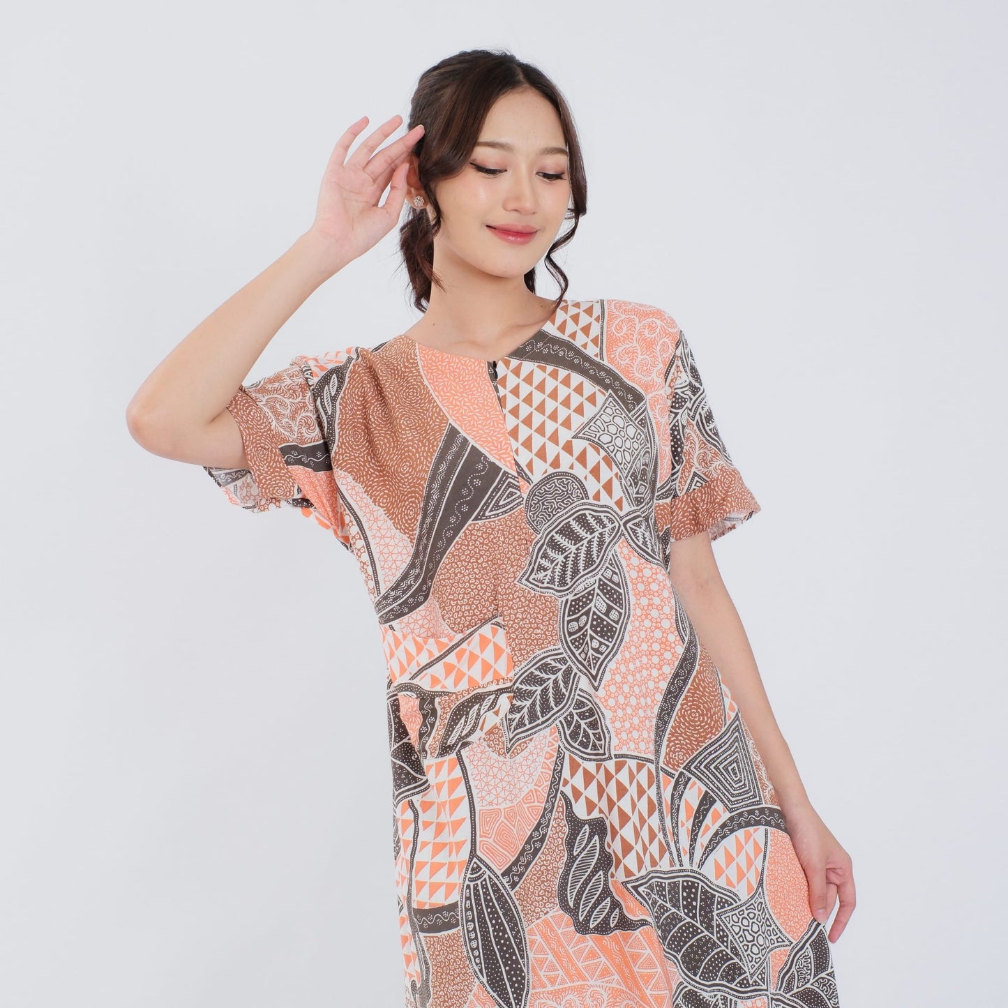 Daster Batik Resleting Rayon Premium - Batik Surya Teja (DRB 6-12)