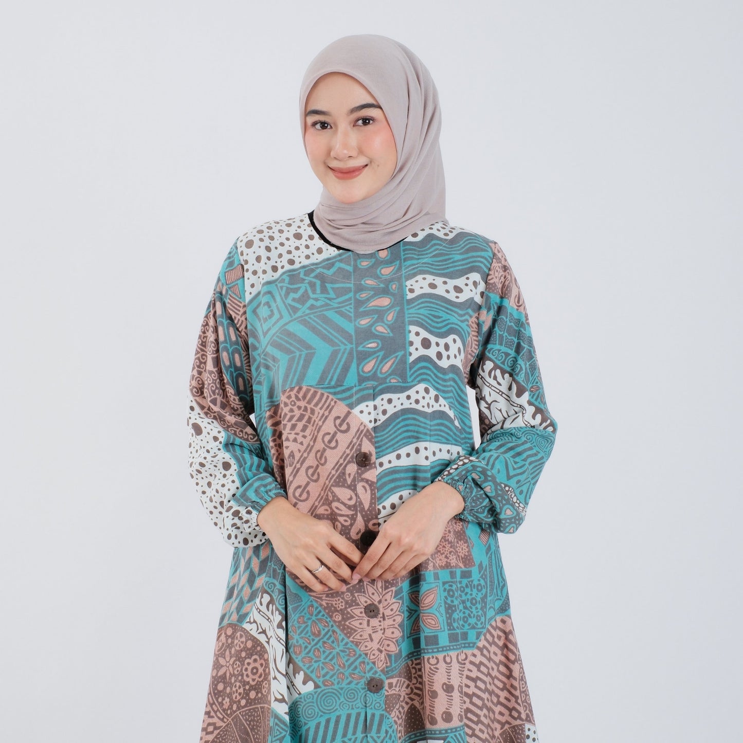 Atasan Wanita Tunik Batik Rayon Premium - Batik Surya Teja (TS 1-5)
