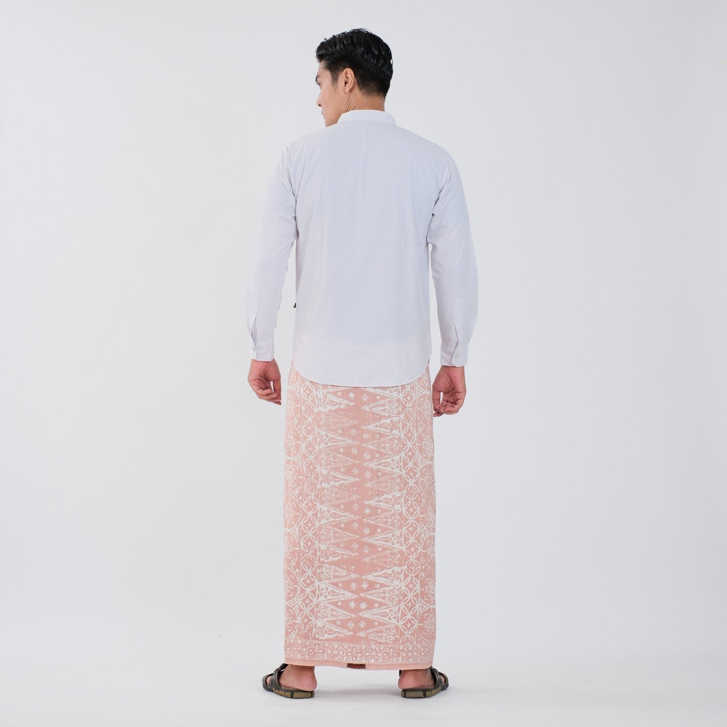 Sarung Batik Cap Peach Monokrom Rayon Premium - Batik Surya Teja (SPM 1-20)