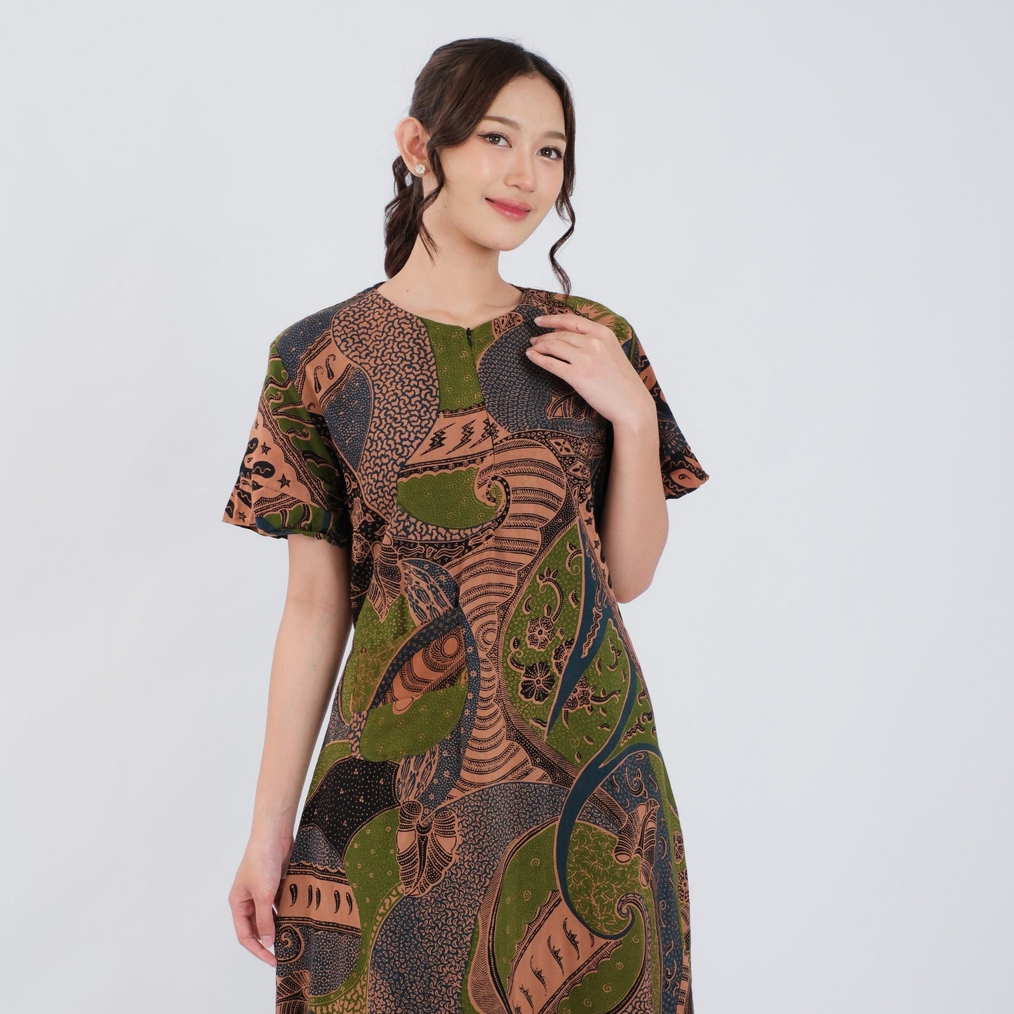 Daster Batik Resleting Rayon Premium - Batik Surya Teja (DL 6-10)