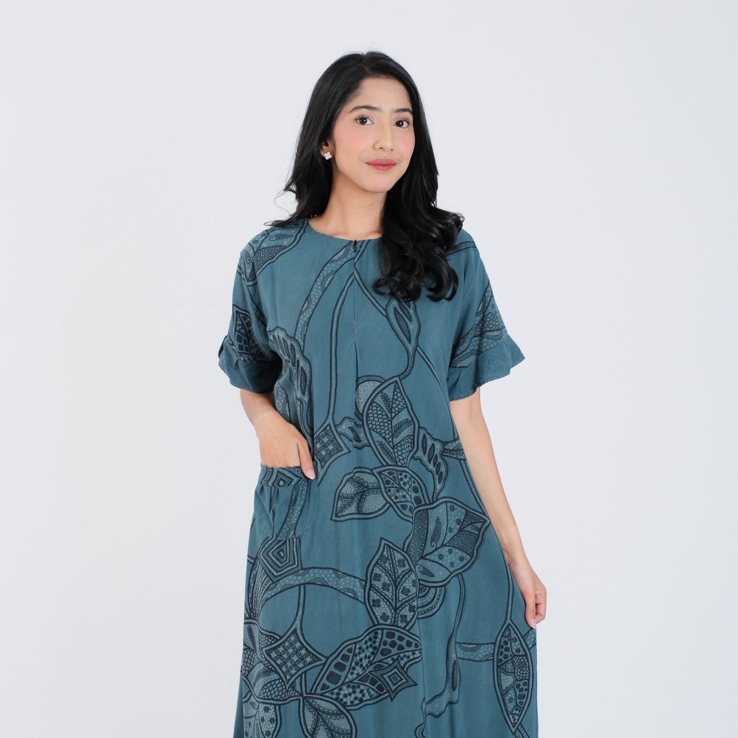 Daster Batik Resleting Rayon Premium - Batik Surya Teja (DB 6-10)