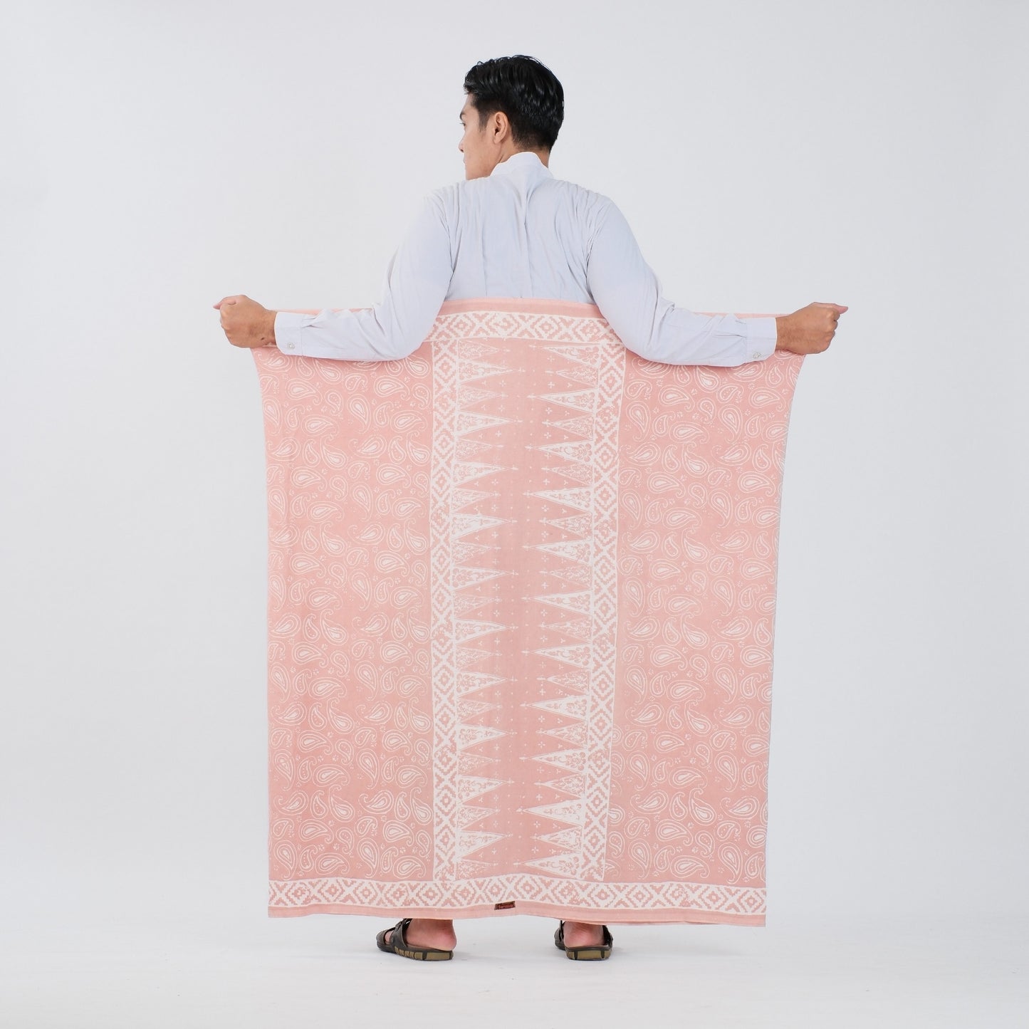 Sarung Batik Cap Peach Monokrom Rayon Premium - Batik Surya Teja (SPM 1-20)