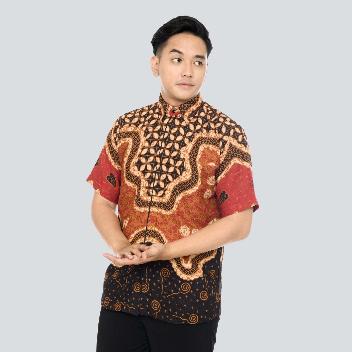 Kemeja Batik Pria Lengan Pendek Dobby Premium Lapis Furing - Batik Surya Teja (KDPE 6-10)