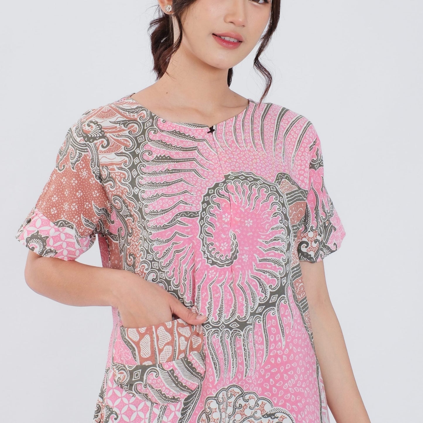 Daster Batik Resleting Rayon Premium - Batik Surya Teja (DS 1-5)