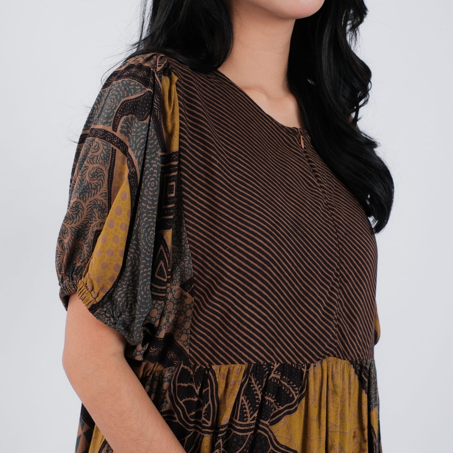 Dress Batik Resleting Rayon Premium - Batik Surya Teja (DBL 1-5)