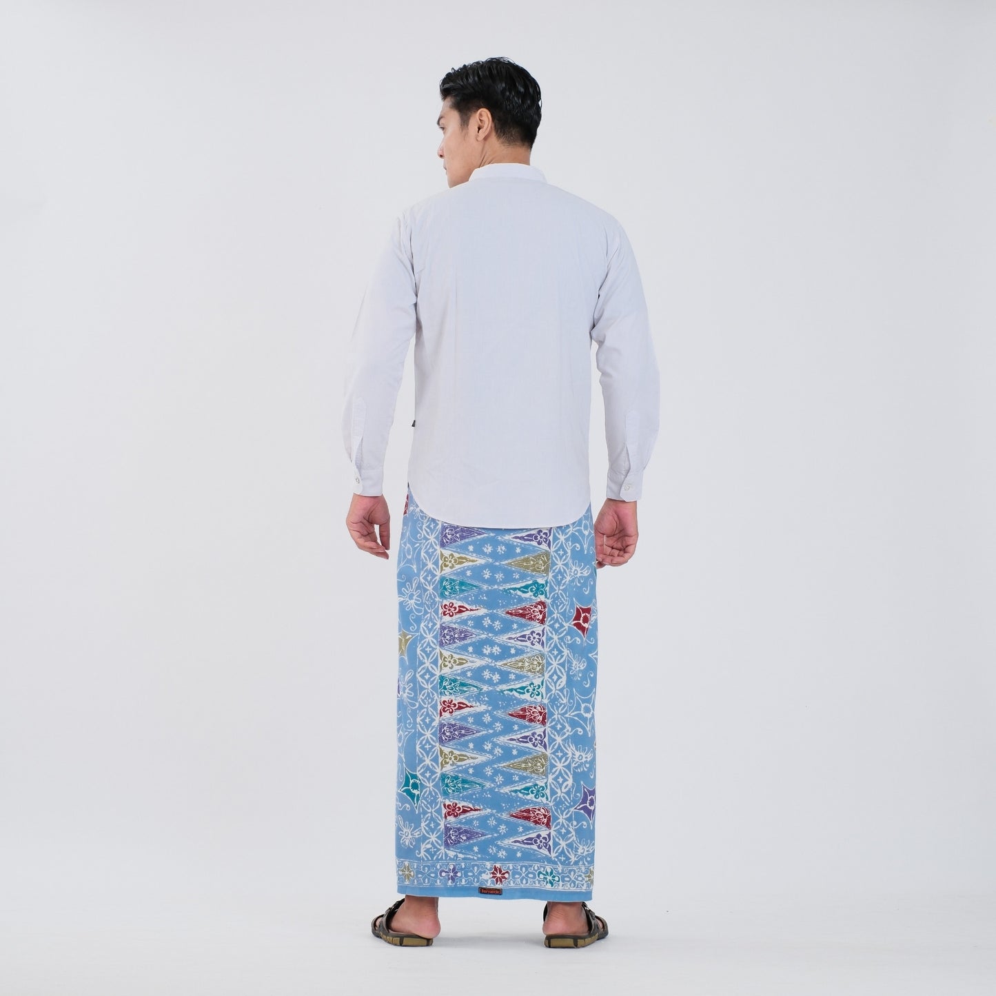 Sarung Batik Cap Sky Blue Colet Rayon Premium - Batik Surya Teja (SPC 3-18)