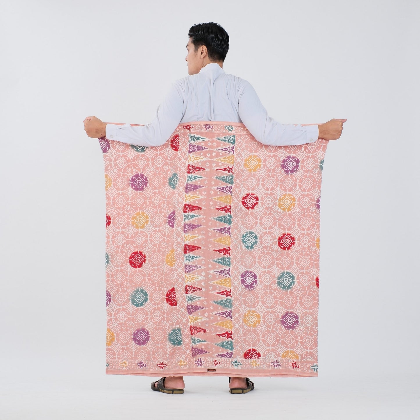 Sarung Batik Cap Peach Colet Rayon Premium - Batik Surya Teja (SPC 2-17)