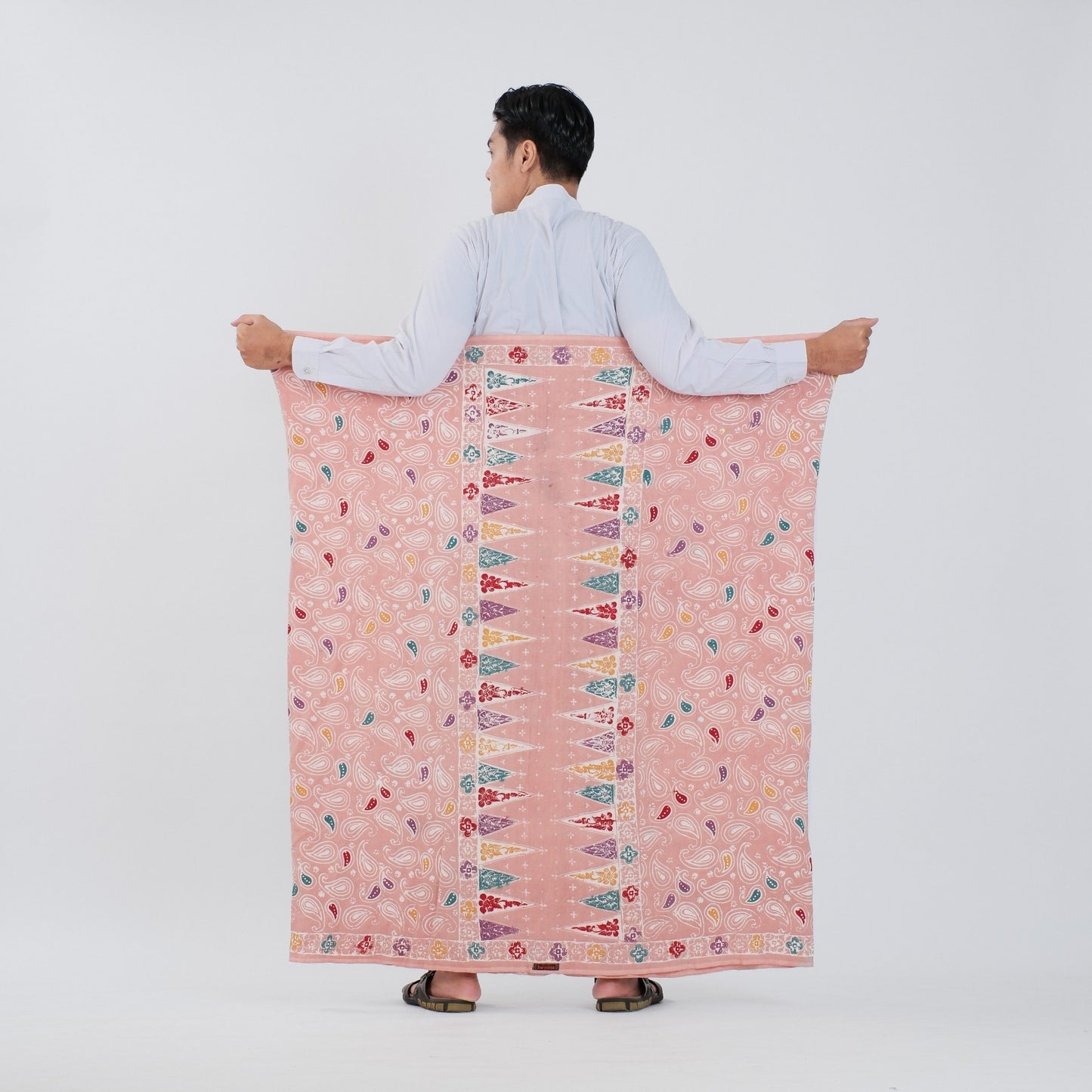 Sarung Batik Cap Peach Colet Rayon Premium - Batik Surya Teja (SPC 2-17)