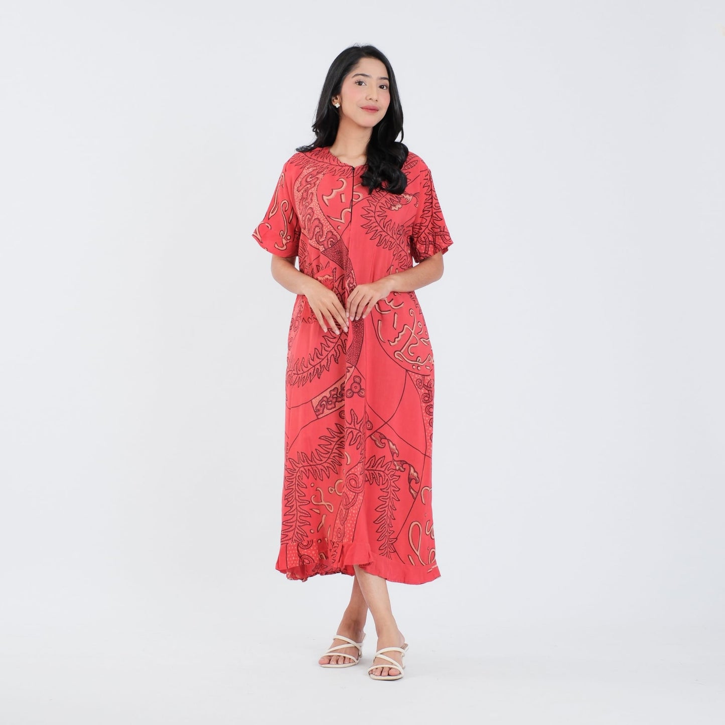 Daster Batik Resleting Rayon Premium - Batik Surya Teja (DB 1-5)