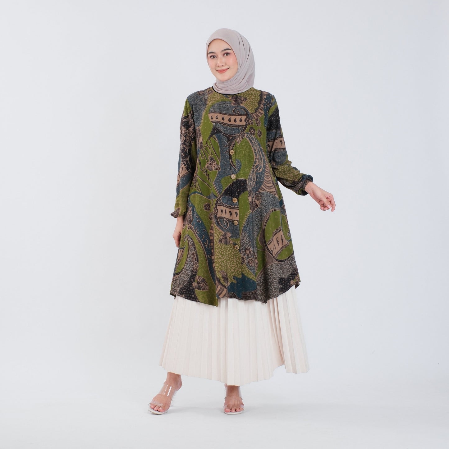 Atasan Wanita Tunik Batik Rayon Premium - Batik Surya Teja (TL 1-3)