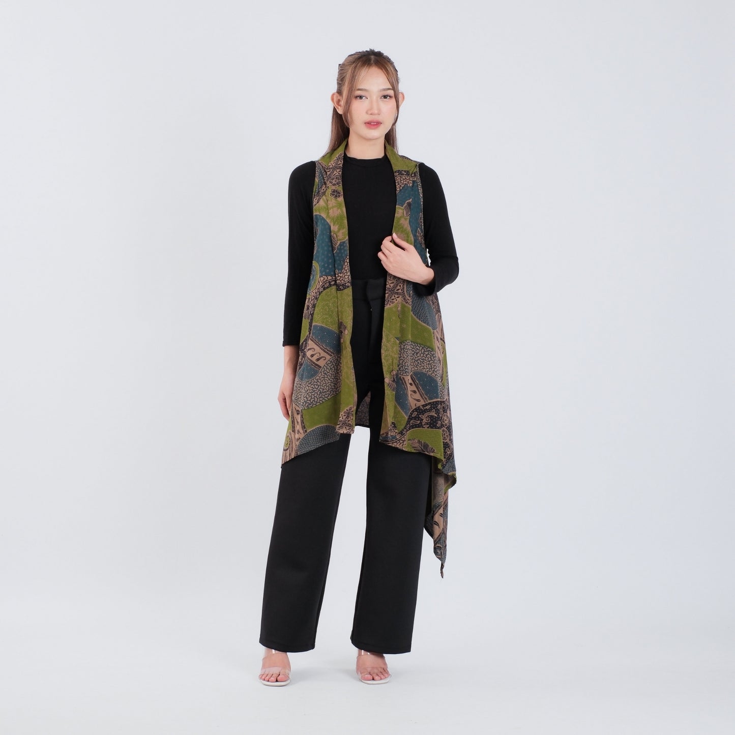 Outer Batik Tanpa Lengan Modern Wanita Rayon Premium - Batik Surya Teja (OB 1-3)