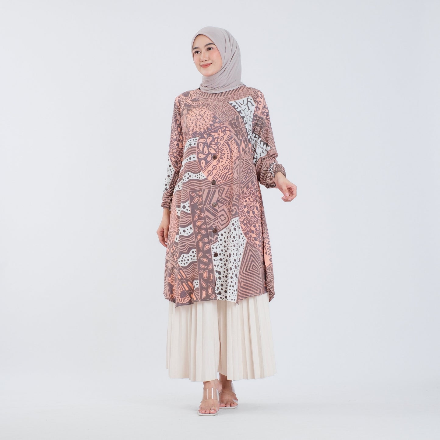 Atasan Wanita Tunik Batik Rayon Premium - Batik Surya Teja (TS 1-5)